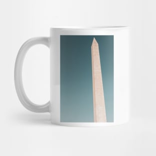 Washington Monument tall obelisk in National Mall Washington DC retro colors Mug